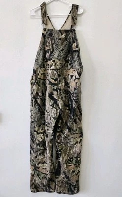 Vintage Mossy Oak Bib Overalls Mens Large Camo Hunting Sz Large 🔥  - Image 1 of 4