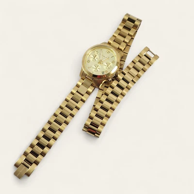 NEW Michael Kors Runway Gold Double Wrap Women's  Watch MK7452 NWOT NIB - Image 1 of 4