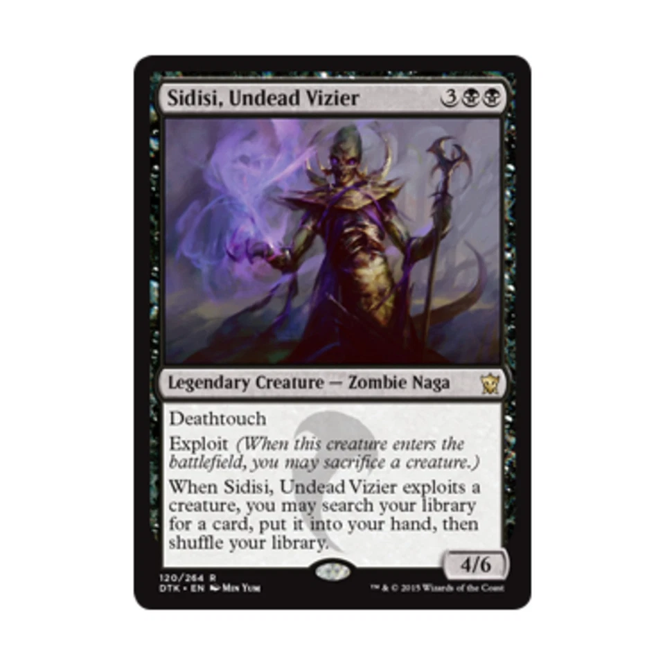WOTC MtG Dragons of Tarkir Sidisi, Undead Vizier (R) EX - Image 1 of 1