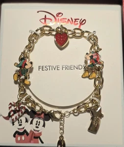 Disney Festive Friends Bettelarmband - Mickey & Minnie Weihnachtsarmband - Bild 1 von 3