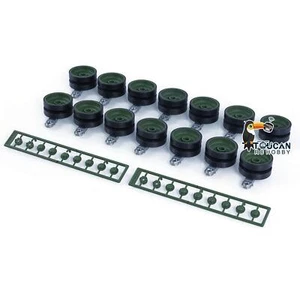 Tanque RC 3889 ruedas de carretera de plástico para tanque Henglong 1/16 alemán Leopard2A6 - Imagen 1 de 4