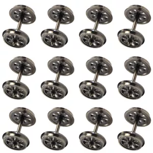 12pcs HO Scale 1:87 38" Metal Spoke DC Wheels for Model Trains HP1487 - Picture 1 of 4
