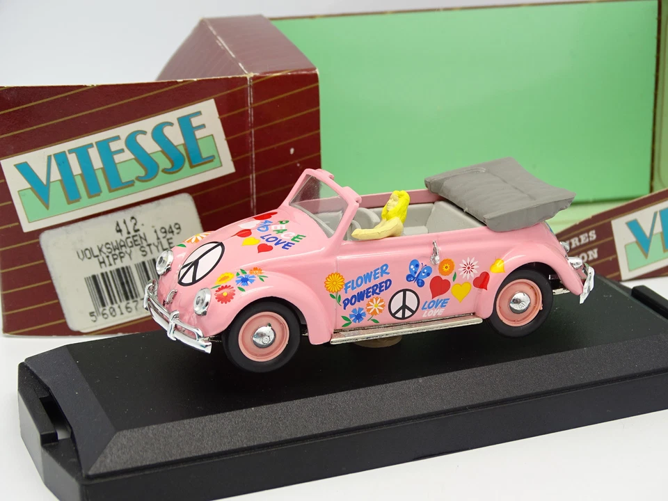 Velocità 1/43 - VW Beetle Coccinelle Cabriolet Hippy Style 1949 V1 - Immagine 1 di 1