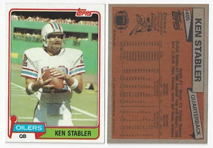 1981 & 1982 Topps Ken Stabler || EX-MT || **JUNK-AUCTION** - Picture 1 of 2