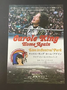 Carole King Home Again: Live in Central Park 2023 Japanese B5 Flyer Chirashi - Picture 1 of 2