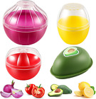 Vegetable And Fruit Storage Containers For Fridge, 4 Pcs Bpa Free Reusable Food