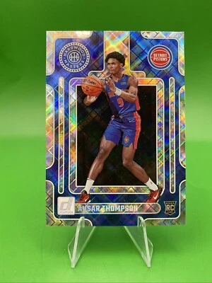 2023-24 Donruss AUSAR THOMPSON Hardwood Masters DIAMOND PARALLEL Pistons RC #2 - Image 1 of 2