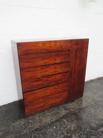 Danish Modern Denmark Rosewood Tall Chest of Drawers 4671 Cover