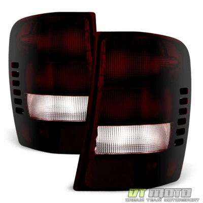 For 1999-2004 Jeep Grand Cherokee Red Smoke Tail Lights Brake Lamps Left+Right - Image 1 of 4