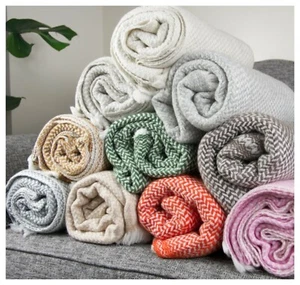 Dicke Kaschmir Decke Halstuch Überwurf großes Tuch Schal Pashmina Bett Sofa Couch - Bild 1 von 299