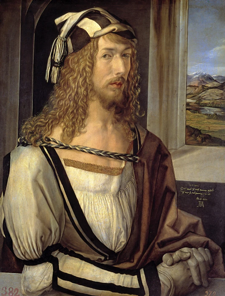 ALBRECHT DURER SELF PORTRAIT 1498 FINE CANVAS GICLEE PRINT - Image 1 of 1