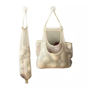 Kitchen Storage Net Bag Vegetable Onion Potato Storage Hanging Mesh Bag Reusable - Picture 1 of 14