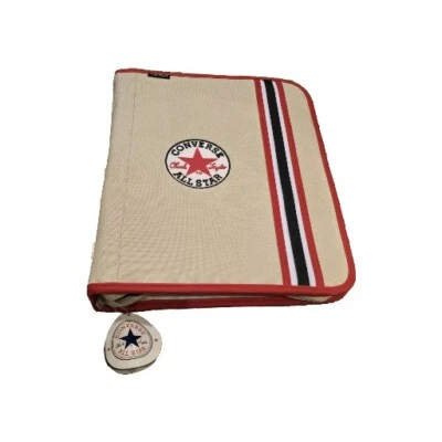 CONVERSE CHUCK TAYLOR SCHOOL 3 RING BINDER CREAM RED BLACK VTG 90'S RARE NEW - Image 1 of 4