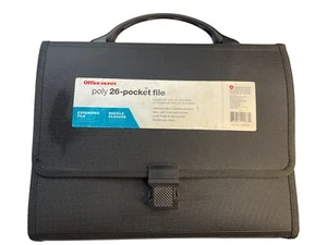 Office Depot Poly 26 Pocket Expanding File Folder Case With Buckle Closure NEW - Picture 1 of 3