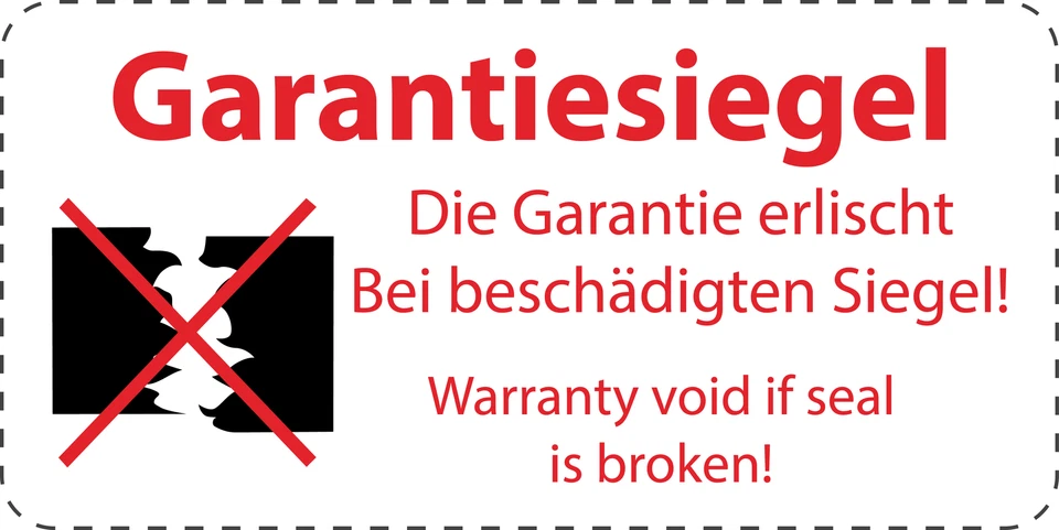 VOID Sicherheitssiegel 40x20mm, Label Aufdruck: "Garantiesiegel" ES-VOID410