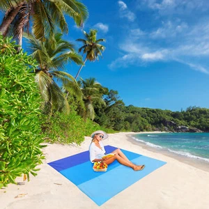 82" x 78" Outdoor Extra Large Picnic Blanket Waterproof Beach Mat Camping Travel - Picture 1 of 18