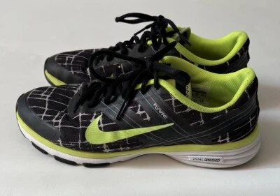 Nike Dual Fusion Flywire TR 2 Women's Size 8.5 Black Neon Green - Image 1 of 4