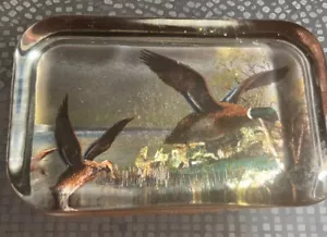 Fermacarte in lamina d'anatra volante drake caccia cabina decorazione scrivania ufficio vintage - Foto 1 di 4