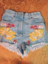 Gucci  Embroider Short  denim Xsmall 25