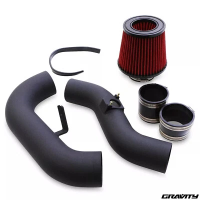 BLACK COLD INTAKE AIR FILTER INDUCTION KIT FOR SUBARU IMPREZA GDA NEWAGE WRX STI - Image 1 of 4