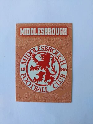 1996-97 Merlin Gold Premier League Soccer Card Middlesbrough Club Emblem E12 - N - Image 1 of 2