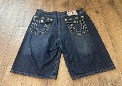 VTG True Religion Shorts Mens 42 Joey Super T Heavy Stitch Denim - Image 1 of 4
