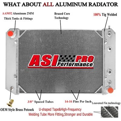 3 Rows Aluminum Radiator For 1991-2001 1999 Chevy GMC C6500/C7000 Topkick Kodiak - Image 1 of 4