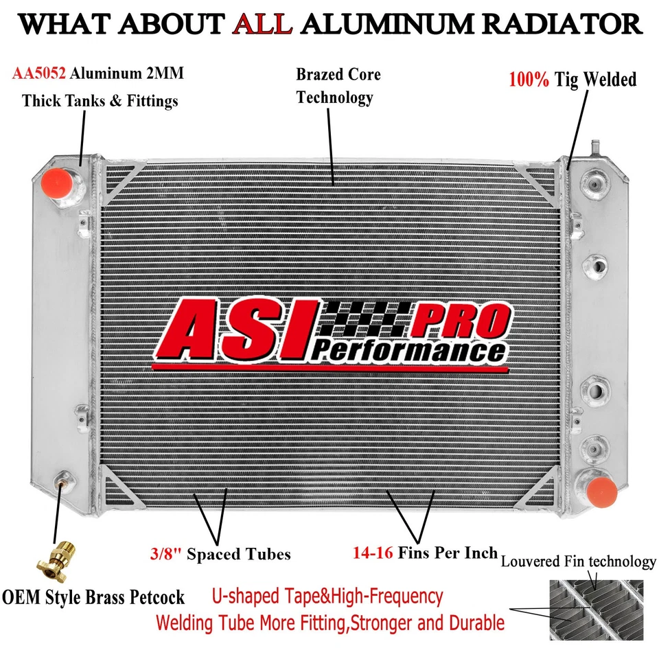 3 Row Radiator  For 1991-2002 1992 Chevy C60/C70 Kodiak GMC C6500 C7000 Topkick - Image 1 of 4
