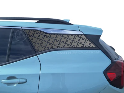 Fits 2018-2025 GMC Terrain Rear Side Window Puzzle Pieces Pattern Decal Foto 1 de 3