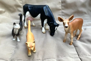 S316 - Schleich Germany - Holstein Cow/Cat/Deer/Lion Cub Toy Figures - Picture 1 of 12