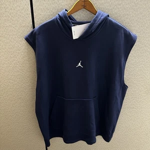 Nike Air Jordan Jumpman Dri-Fit Sleeveless Hoodie Top Navy Blue Mens Size XL - Bild 1 von 6
