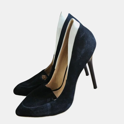 L.A.M.B. Классические туфли-лодочки на высоких каблуках Dice 8 M замшевые кожаные на шпильке черные гламурные - Изображение 1 из 4