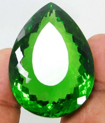 Natural 455 Ct pear Cut Certified Green Peridot Translucent Loose Gems BIG SIZE - Image 1 of 4