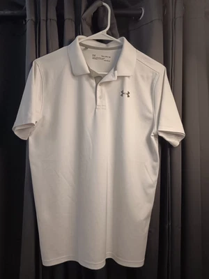 Camisa polo/golf Under Armour manga corta juvenil XL equipo térmico blanca Foto 1 de 4