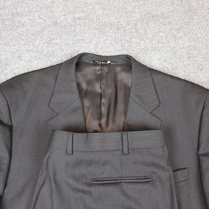 Jos. A. Traje Banco Chaqueta Abrigo Blazer 48L Gris 2 Piezas Rayas 42X31 Lana - Imagen 1 de 23