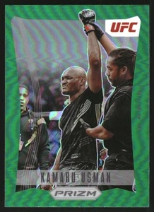 2022 Panini Prizm UFC Flashback Prizms Green #25 Kamaru Usman - Picture 1 of 2