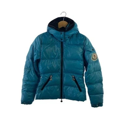 Moncler Down Jacket Nylon Blue Size O Classic Authentic - Image 1 of 4