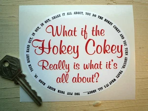 ¿Qué pasa si la Hokey Cokey realmente es de qué se trata? Pegatina de coche divertida - Imagen 1 de 1