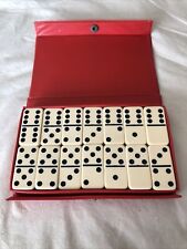 Cardinal Double Six (6)  CATALIN Dominoes Complete W/Red Case ** Fast Shipping