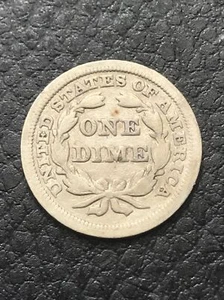 Moneda de plata Seated Liberty Dime Philadelphia Mint 1850 - Imagen 1 de 11