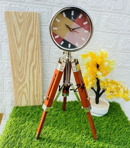 Antique Floor Tripod Clock Vintage Desk Clock Nautical Clock For Home Decor Cover