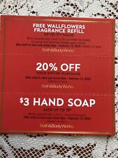 Bath & Body Works Coupons- Wallflower  Refill -20% Off & $3 Soap Exp. 2/13/2022