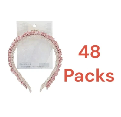 Venta al por mayor Lote de 48 Diadema Ajustada Colección Tendencia Scunci Juego de 2 piezas, Rosa Foto 1 de 2