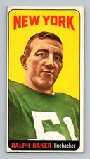 1965 Topps #112 Ralph Baker VG-VGEX New York Jets Football Card