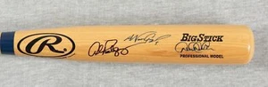 DEREK JETER, ALEX RODRIGUEZ & NOMAR GARCIAPARRA SIGNED RAWLINGS BAT (PSA/DNA) - Picture 1 of 3
