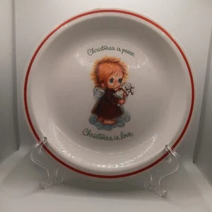Piatto da collezione Little Folks Natale è pace Natale è amore Brownie 9 in - Foto 1 di 3
