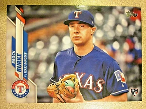 2020 TOPPS SERIES 2 #691 BROCK BURKE SP SHORT PRINT VARIATION TEXAS RANGERS - Picture 1 of 2
