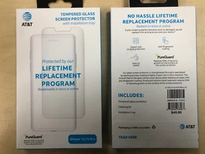 AT&T PureGuard Tempered Glass Screen Protector for iPhone 13 / 13 Pro - Picture 1 of 2