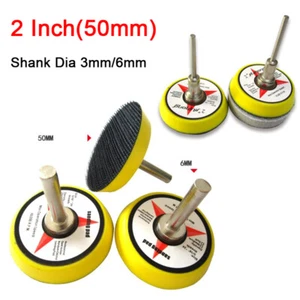 2" 50mm Hook Loop Backing Pad Sanding Polishing Disc With 3/6mm Drill Attachment - Picture 1 of 7