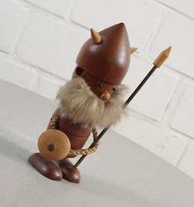 Teakholz Flaschenöffner Wikinger Hans Bolling Vintage 1960er Jahre Denmark - Picture 1 of 10